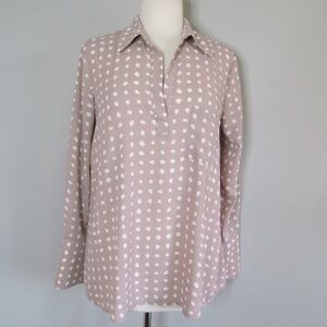 Pleone Polka Dot Long Sleeve Blouse